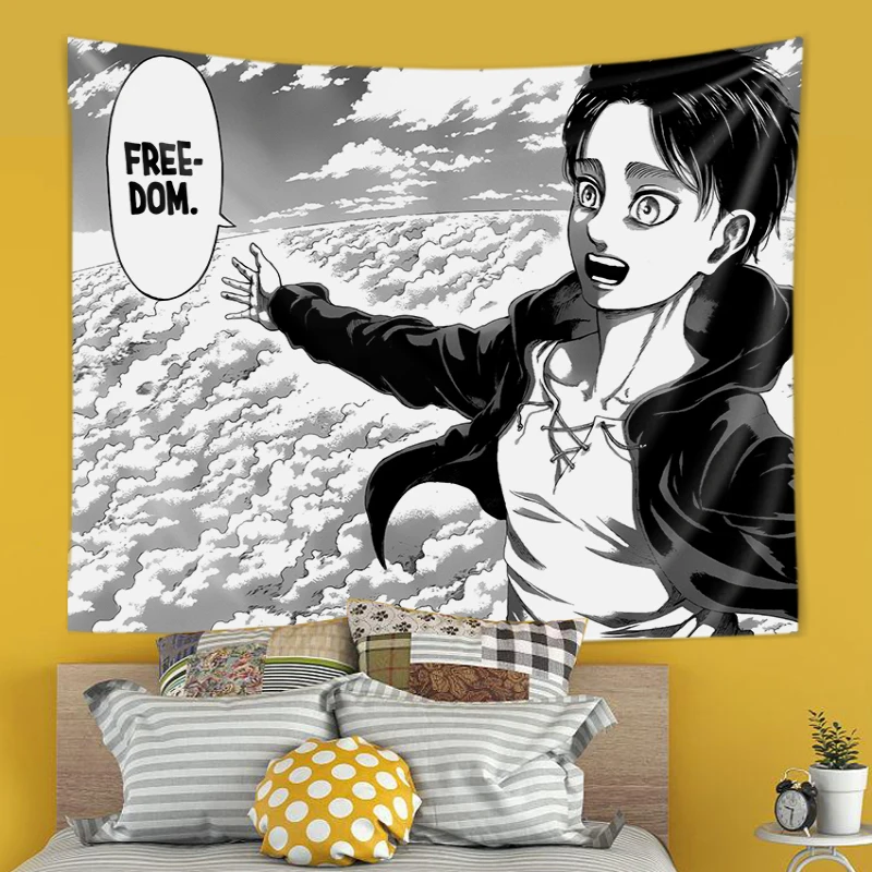 Eren Yeager Freedom Manga Post - đánh giá và giá Canvas Wrap Ready
