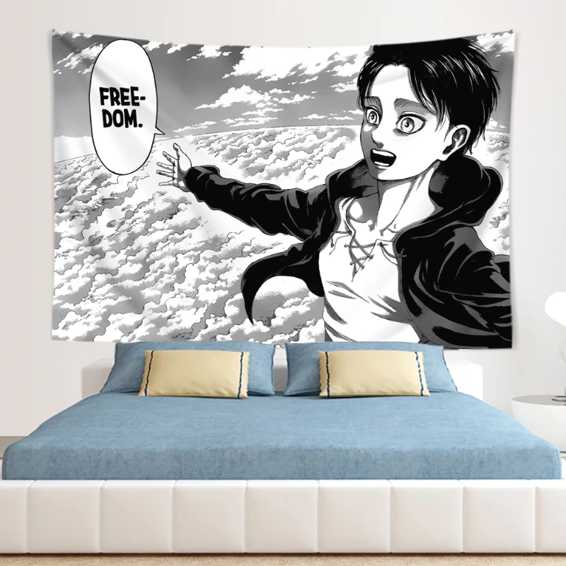 Eren Yeager Freedom Manga Post - đánh giá và giá Canvas Wrap Ready