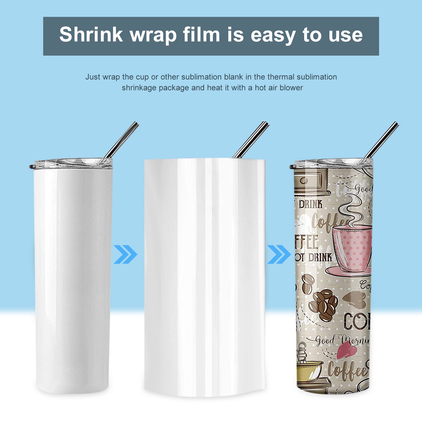 -FTGT 30Pcs Sublimation Shrink - đánh giá và giá Sublimation Mug White