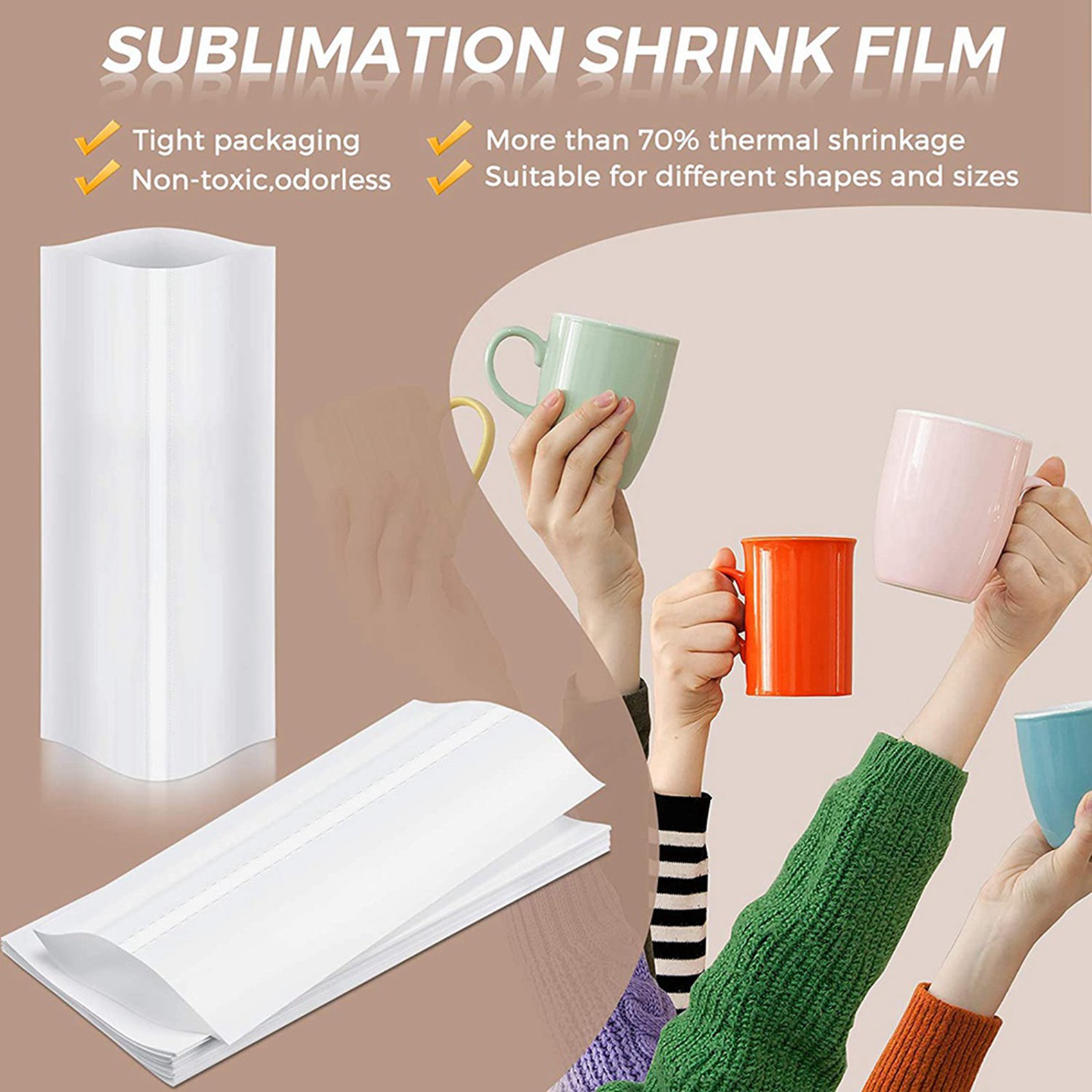 A74E-140Pcs Sublimation Shrink - đánh giá và giá Sublimation Mug White