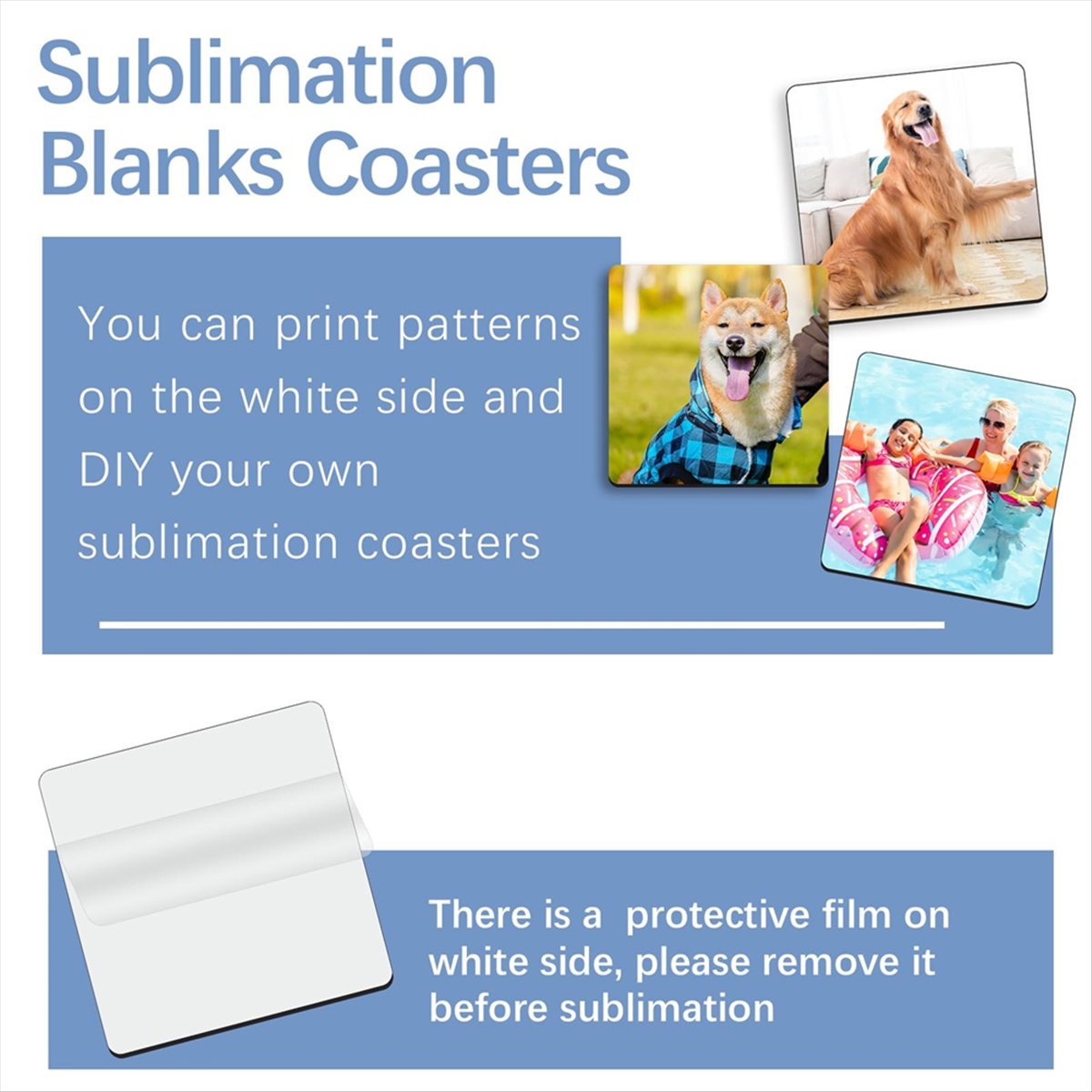 ABYA 30 Pcs Sublimation Square - đánh giá và giá Coaster Sublimation Blank