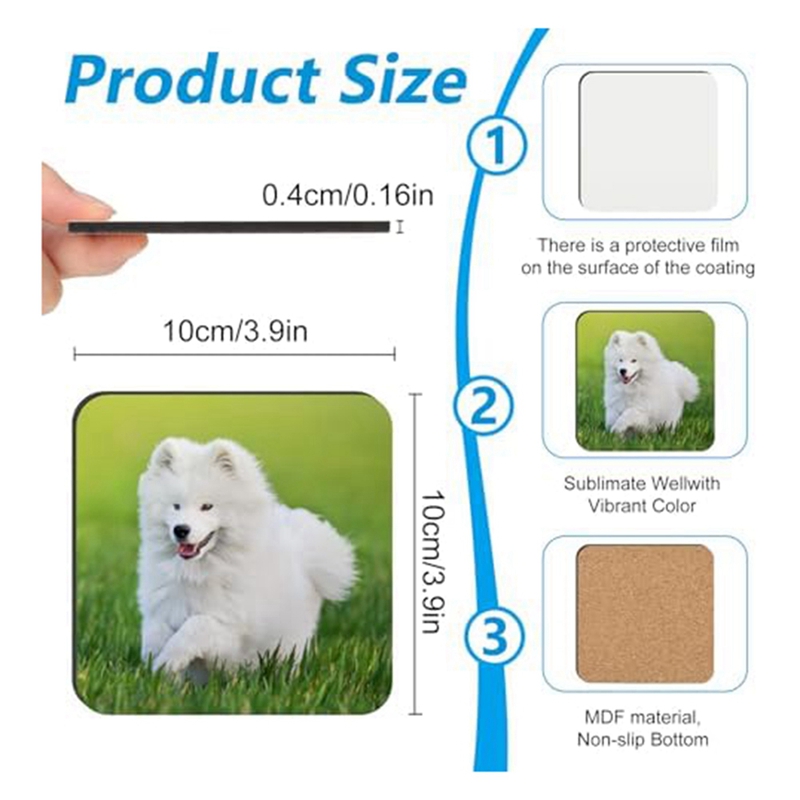 24 PCS Sublimation Coasters Bl - đánh giá và giá Coaster Sublimation Blank